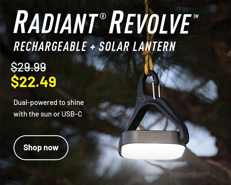 Radiant® Revolve™ Rechargeable + Solar Lantern
