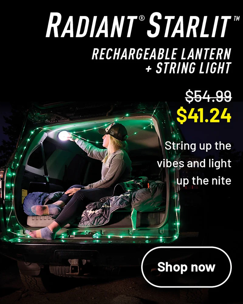 Radiant® StarLit™ Rechargeable Lantern + String Light