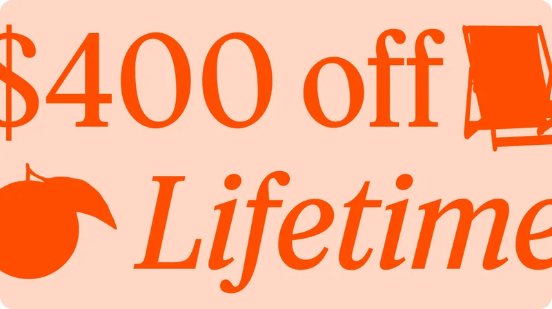 lifetime is $400 off