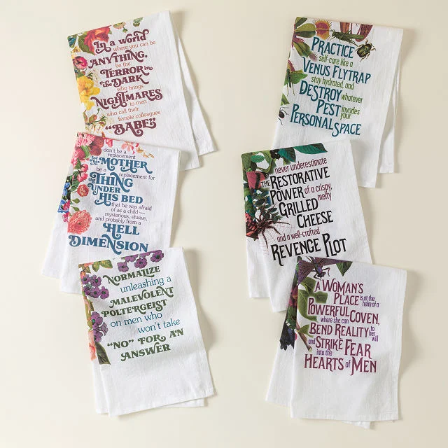 Sinister Affirmations for Women Tea Towel Set