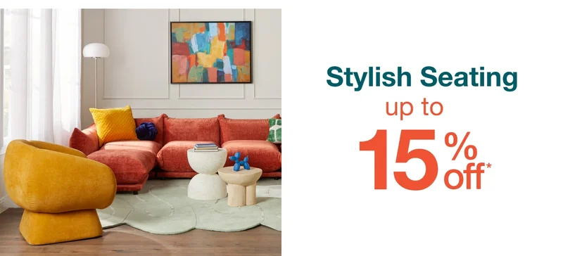 Up to 15% Off Seating