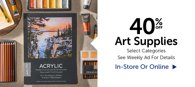 40% Off Art Supplies - Select Categories