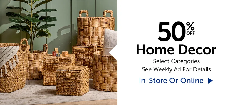 50% Off Home Decor - Select Categories