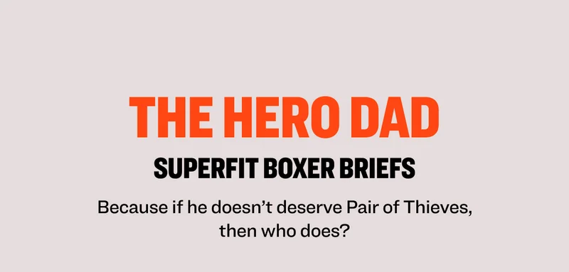The goods the hero dad superfit boxer briefs Because if he doesn’t deserve Pair of Thieves, then who does?