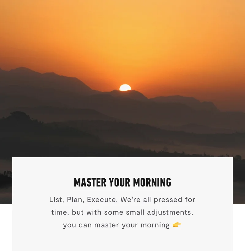 Master Your Morning