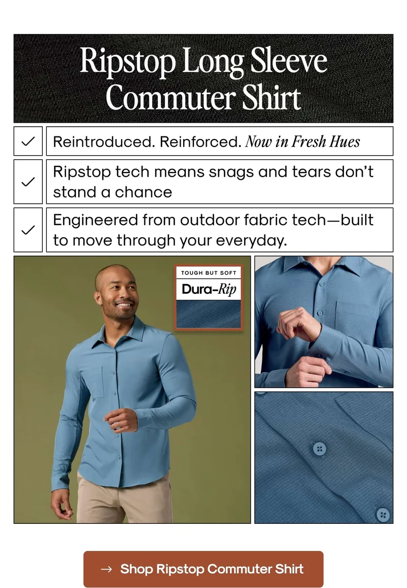 Ripstop Long Sleeve Commuter Shirt