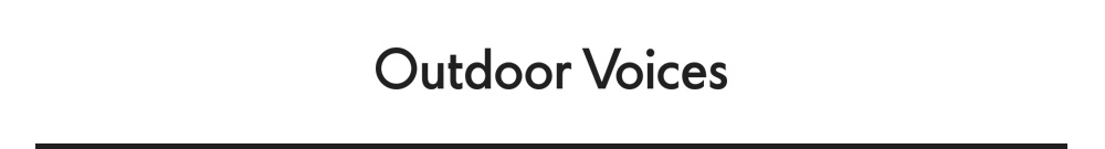 Outdoor Voices
