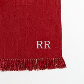 Styles Red Fringe Throw Blanket