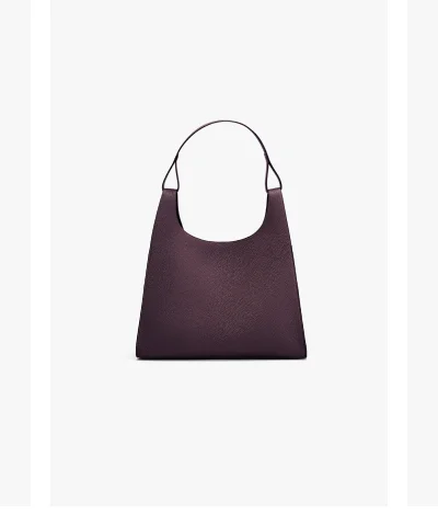 Oversized Double Loop Bag Plum