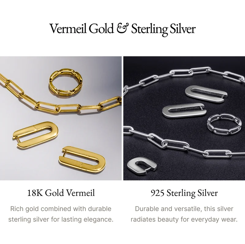 Vermeil Gold and Sterling silver