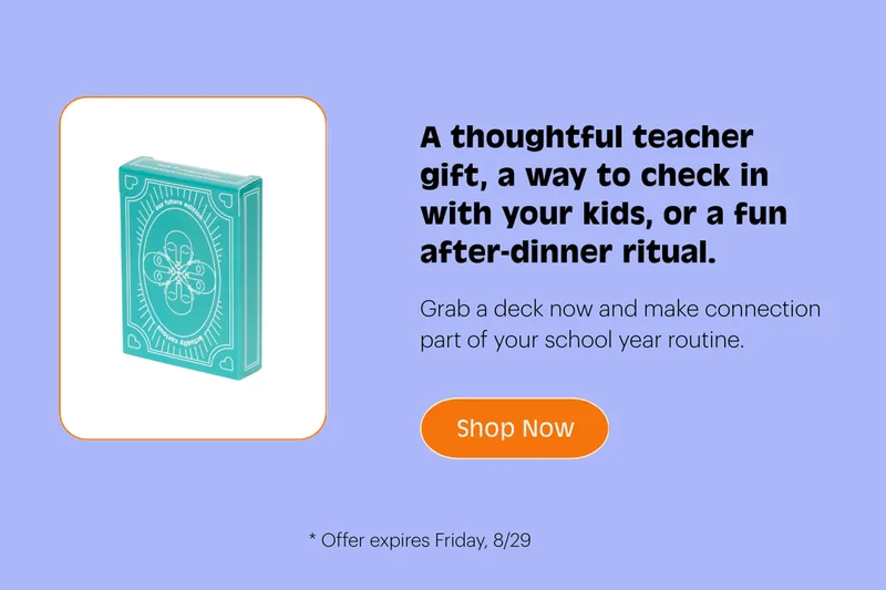 A thoughtful teacher gift, a way to check in with your kids, or a fun after-dinner ritual.