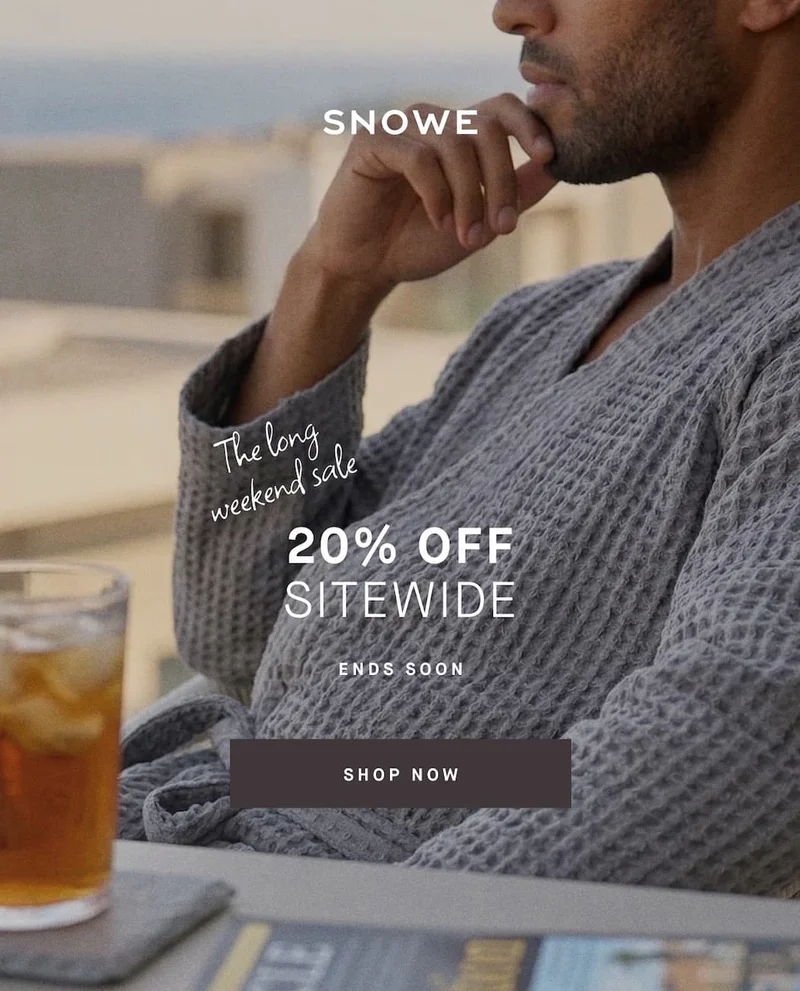 20% OFF SITEWIDE The long weekend sale ENDS SOON SHOP NOW