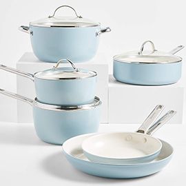 Greenpan ™ Padova Pro Blue Haze 10-Piece Non-Stick Ceramic Cookware Set