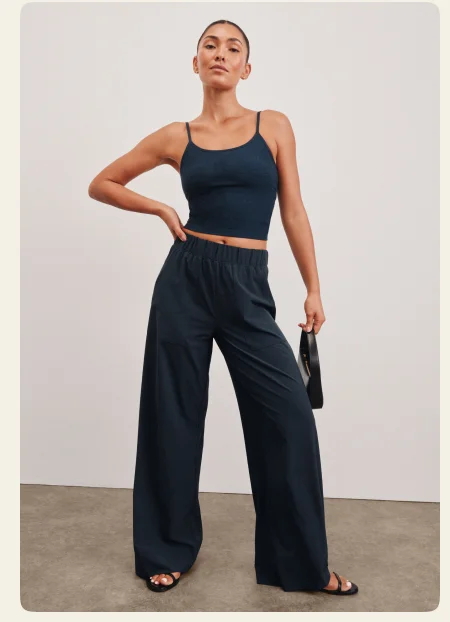 Easy Wide Leg Pant in Nocturnal Navy