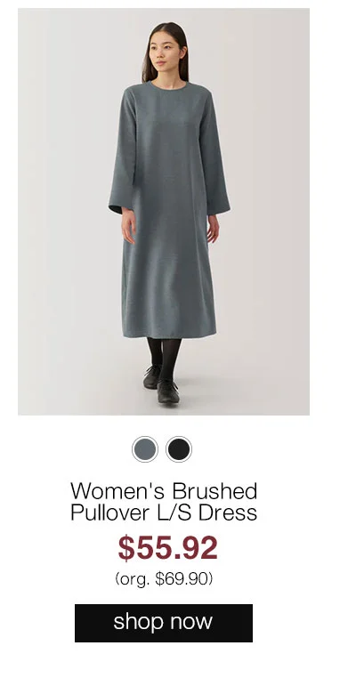 Shop Women's Brushed Pullover Long Sleeve Dress