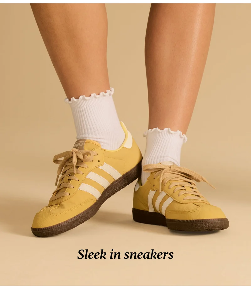 Sleek in sneakers
