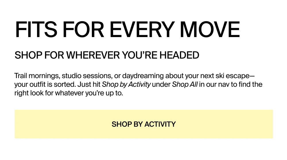 Shop by Activity