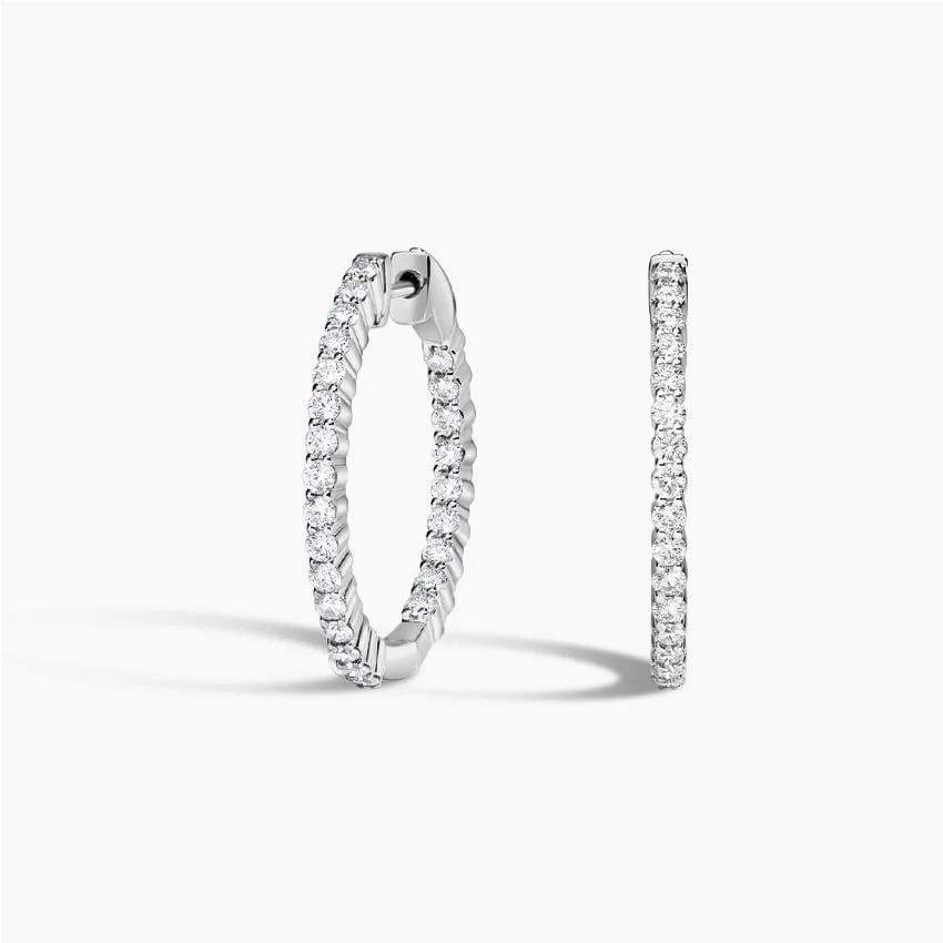 Bliss Lab Created Diamond Hoop Earrings