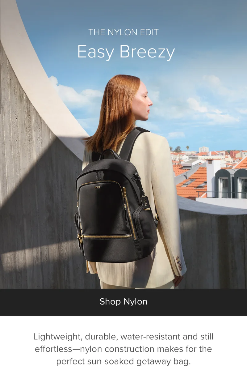 Lightweight, durable, water-resistant and still effortless - All the makings of the perfect sun-soaked getaway bag.  SHOP NYLON