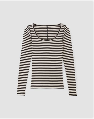 [image]The Supima® Micro-Rib Long-Sleeve Scoop-Neck