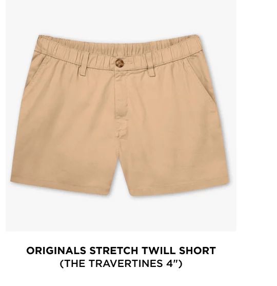 Originals Stretch Twill Short: The Travertines