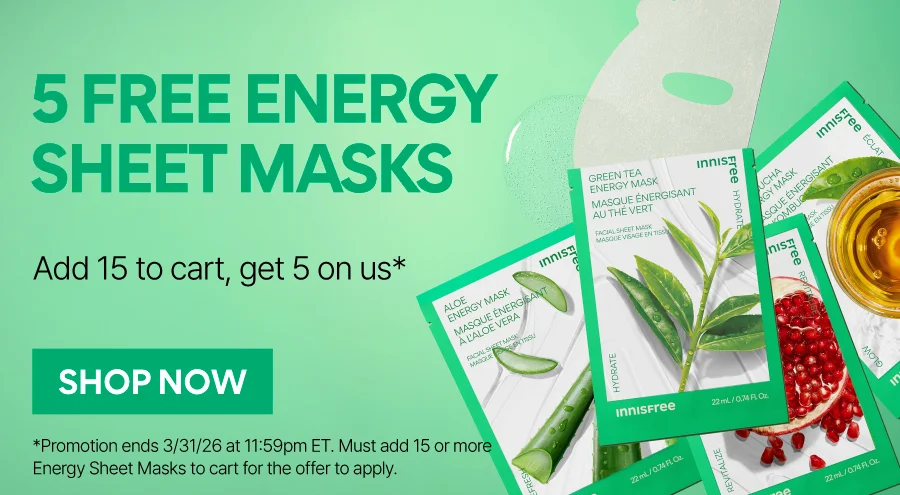 BUY 10 ENERGY SHEET MASKS, GET 5 FREE