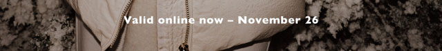 Valid online now - November 26