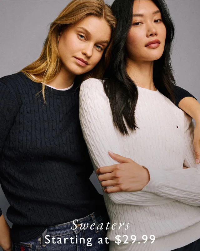 Sweaters starting at $29.99
