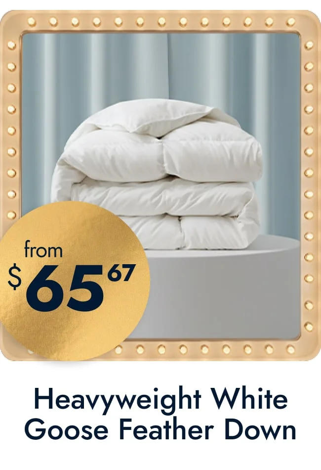 Heavyweight Extra Warmth White Goose Feather Down Fiber Duvet Comforter Insert