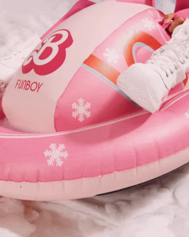 Barbie X Funboy Snowmobile Sled | Travel to and from Barbie Land in style with the limited Edition Barbie The Movie X Funboy Snowmobile Sled. | SHOP NOW