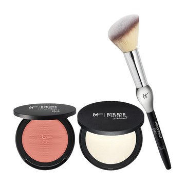 IT Cosmetics Bye Bye Pores Pressed Powder & Blush w/ Luxe Brush