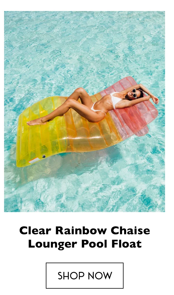 Clear Rainbow Chaise Lounger Pool Floas