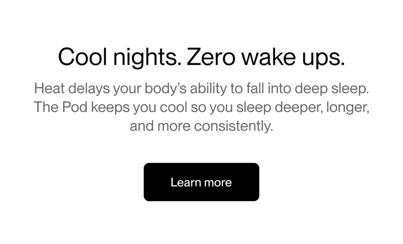 Cool nights. Zero wake ups.