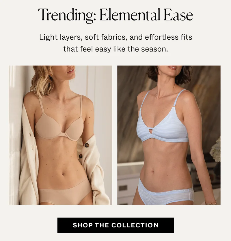 Trending: Elemental Ease - Light layers, soft fabrics, and effortless fits that feel easy like the season.