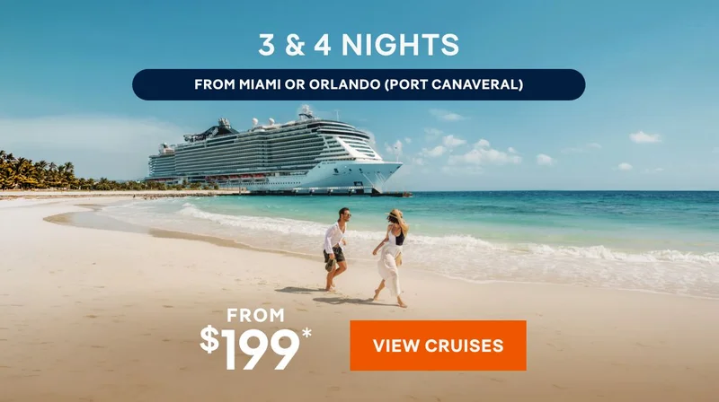 3 & 4 Nights From Miami or Orlando (Port Canaveral) – Click to View Cruises & Book Now