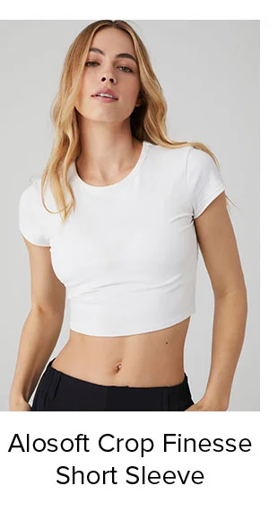 ALOSOFT CROP FINESSE SHORT SLEEVE