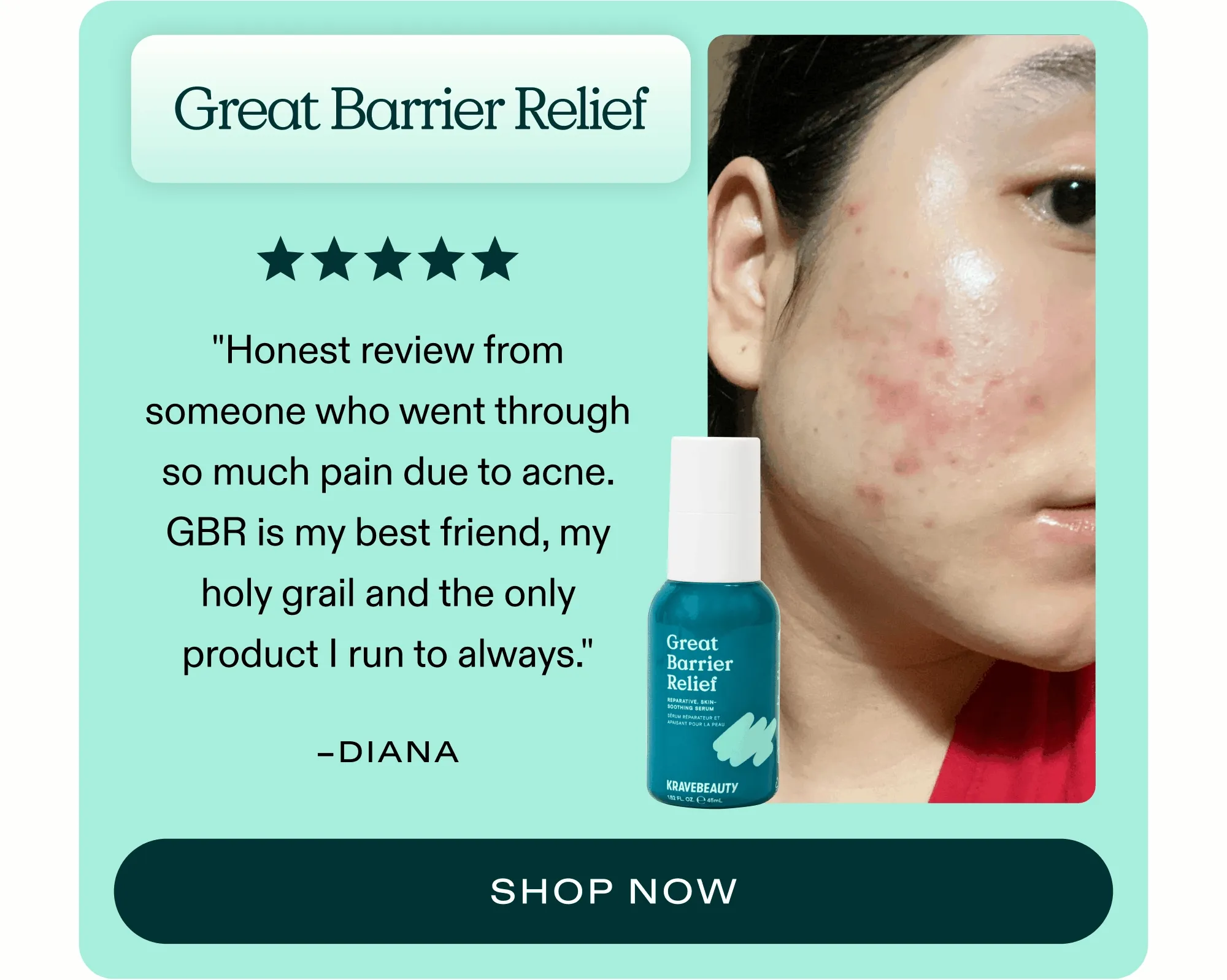 Great Barrier Relief ⭐⭐⭐⭐⭐ "I’ve been using this product for just 2 weeks, and it already does what my 10-step routine couldn’t. I’m talking skin cleared, reduced irritation, and no more flare-ups!" - Manuela  |  SHOP  NOW