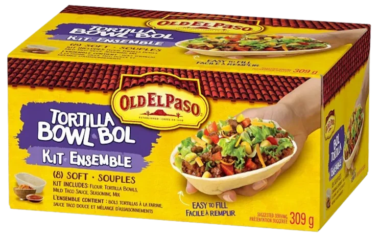 Image of Old El Paso Soft Tortilla Bowl Dinner Kit (8 CT)