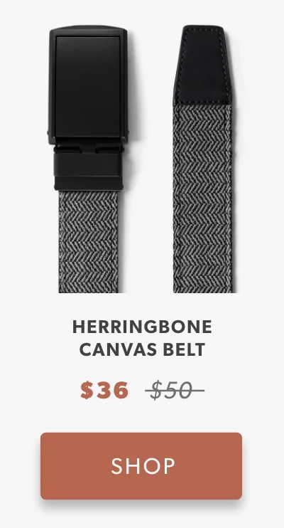 Shop Herringbone Canvas Belt