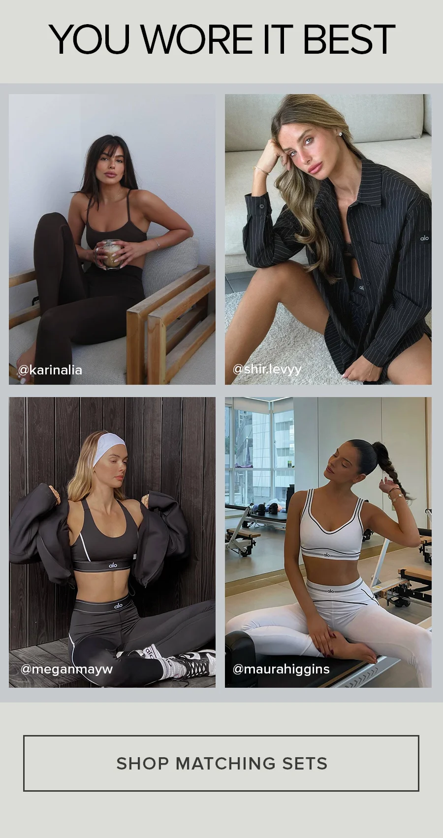 SHOP MATCHING SETS
