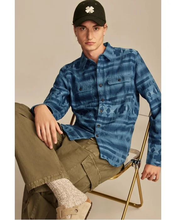 JACQUARD DOUBLE WEAVE HUMBOLDT LONG SLEEVE SHIRT