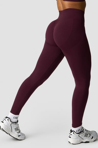 Image of Smooth Seamless Tights Dark Mahogany