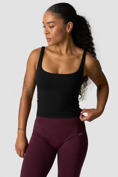 Image of Smooth Seamless 2-in-1 Tank Black