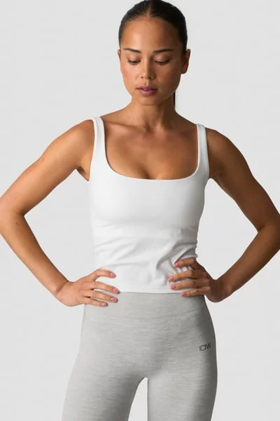 Image of Smooth Seamless 2-in-1 Tank White Snow