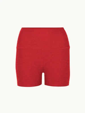 Spacedye Keep Pace 5" Biker Short in Chili Red Heather