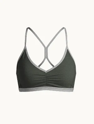 Spacedye Outlines Strappy Bra in Dusty Forest Heather