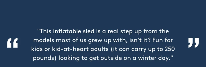 "Fun for kids or kid-at-heart adults looking to get outside on a winter day."