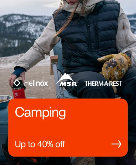 Up to 40% on camping