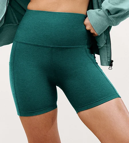 Spacedye Keep Pace 5" Pocket Short in Teal Sea Heather