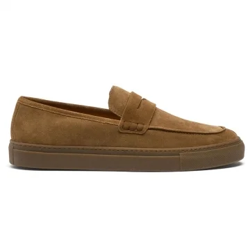 Barcelona Penny Loafer in Sigaro Suede